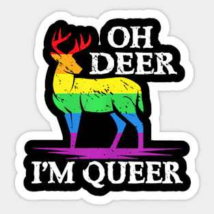 Oh Deer Im Queer Pride Month Lgbt Sticker